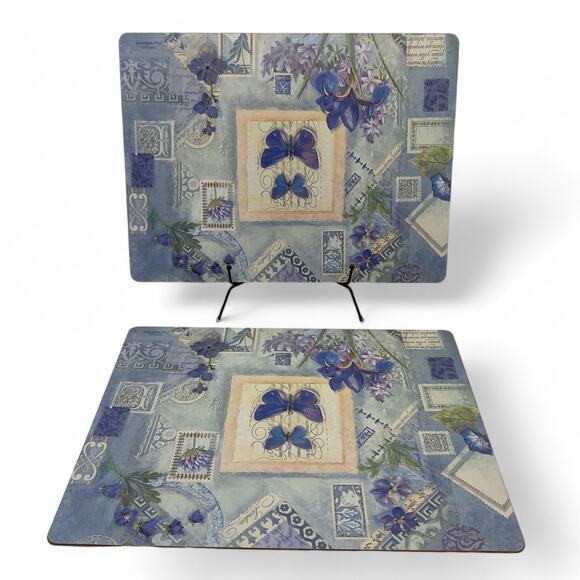 Pimpernel Portmeirion Placemats Elizabeth Brownd Butterflies Flowers 16x12 4 PC - Picture 8 of 10